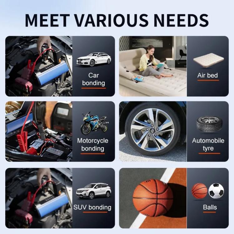 TS03H 8400mAh + EVA Bag Car Emergency Start Power Supply Air Pump Integrated Machine, High Version, High Version