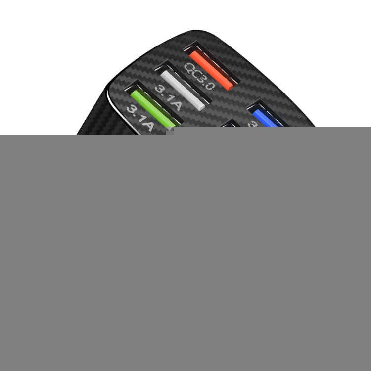 BK-360 6 in 1 QC3.0+3.1A USB luminescent Car Charger, BK-360