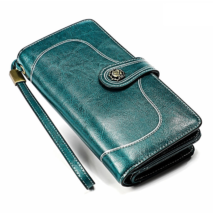3555 Large Capacity Long Multi-function Anti-magnetic RFID Wallet Clutch for Ladies with Card Slots