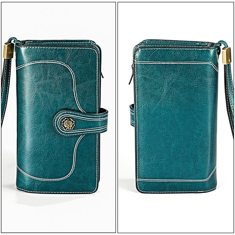 3555 Large Capacity Long Multi-function Anti-magnetic RFID Wallet Clutch for Ladies with Card Slots