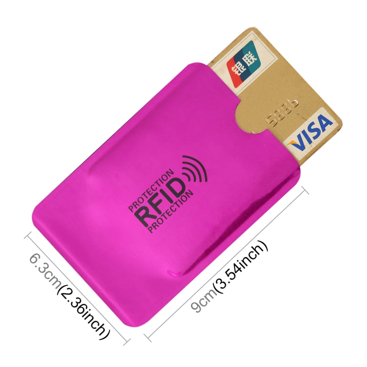100pcs Aluminum Foil RFID Blocking Credit Card ID Bank Card Case Card Holder Cover, Size: 9 x 6.3cm