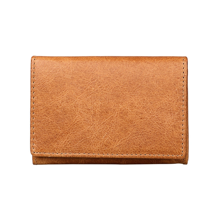 KB171 Antimagnetic RFID Crazy Horse Texture Leather Card Holder Wallet for Men and Women