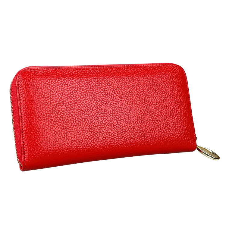 906 Antimagnetic RFID Litchi Texture Women Large Capacity Hand Wallet Purse Phone Bag with Card Slots