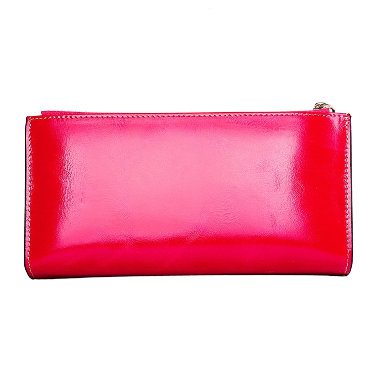 8236 Antimagnetic RFID Multi-function Oil Wax Leather Lady Wallet Large-capacity Purse