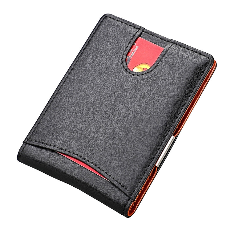 9601 Antimagnetic RFID Mini Crazy Horse Texture Leather Wallet Billfold, 9601