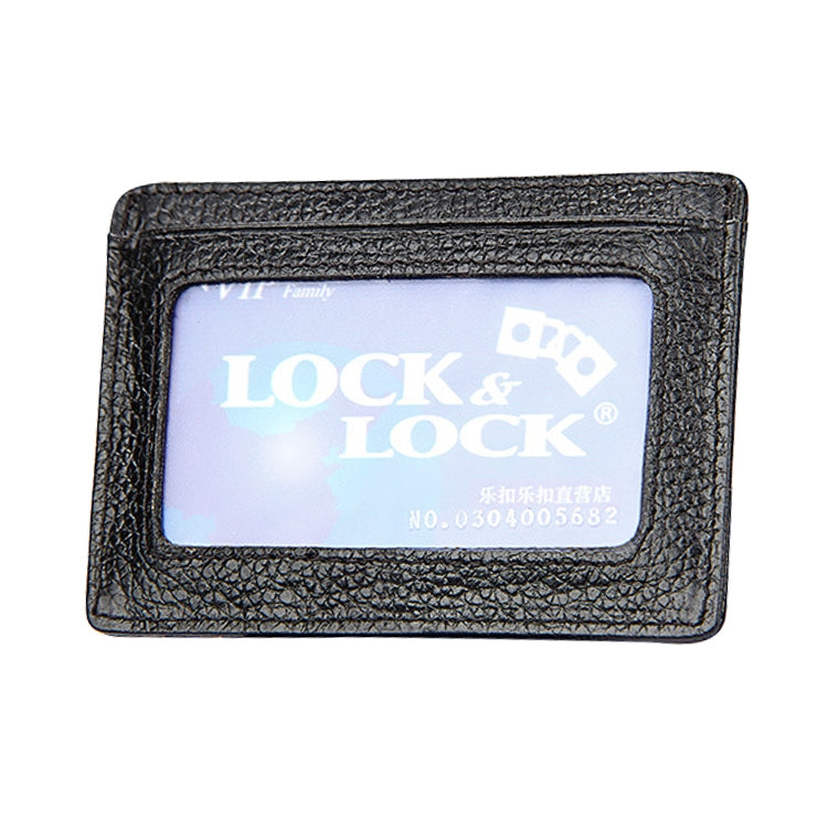KB37 Antimagnetic RFID Litchi Texture Leather Card Holder Wallet Billfold for Men and Women