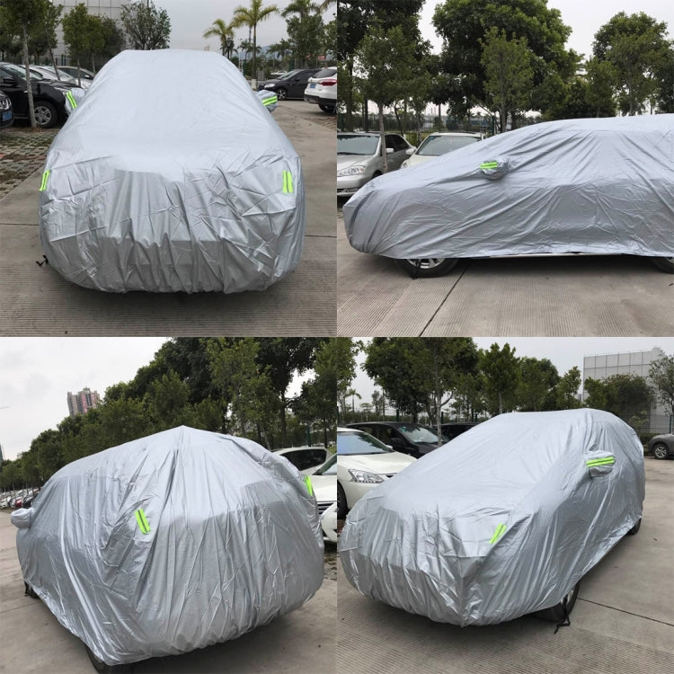 PEVA Anti-Dust Waterproof Sunproof SUV Car Cover with Warning Strips, 207inch (XXL)