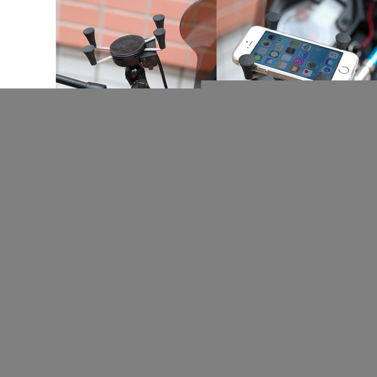 Universal 12V Motorcycle USB Phone Charger with Holder, Suitable for 3.5-6.5 inch Smartphones, X-3