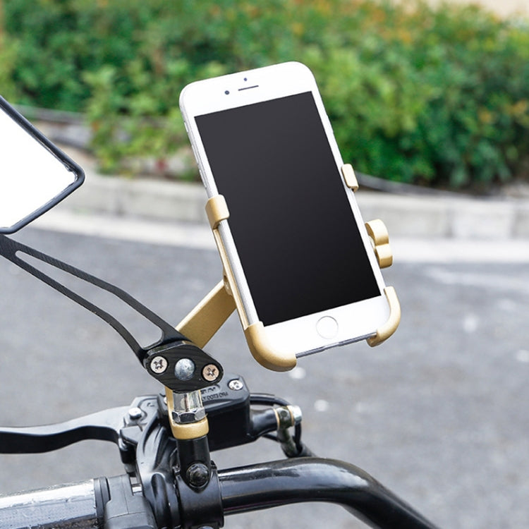 Motorcycle Rear View Mirror Aluminum Alloy Phone Bracket, Suitable for 60-100mm Device, Rear View Mirror for 60-100mm