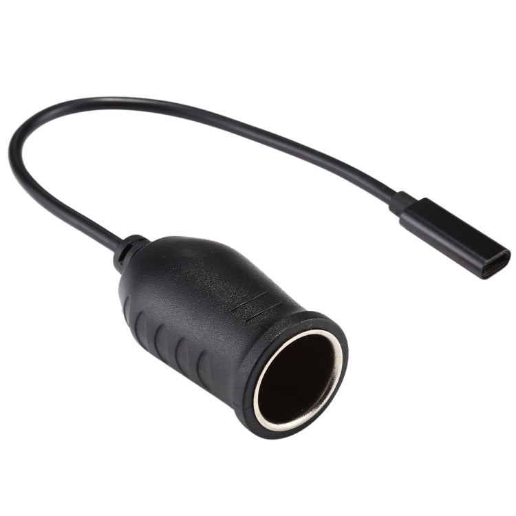 Car 60-100W DC18-20V Multi-functional USB-C / Type-C Connector to Cigarette Lighter, Type-C Connector