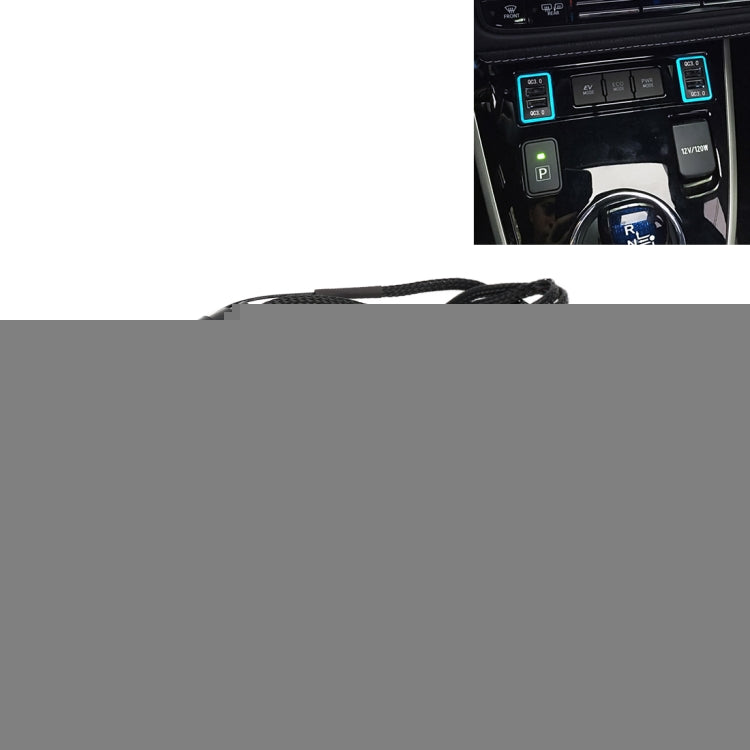 Car QC3.0 Fast Charge USB Interface Modification Charger for Toyota, Fuse to Take Power, Fuse (Red Light), Fuse (Ice Blue Light), Fuse (Blue Light), Fuse (Green Light), Fuse (Orange Light)