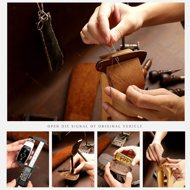 Hallmo Car Cowhide Leather Key Protective Cover Key Case for Nissan Sylphy 2-button, For Nissan Sylphy 2-button