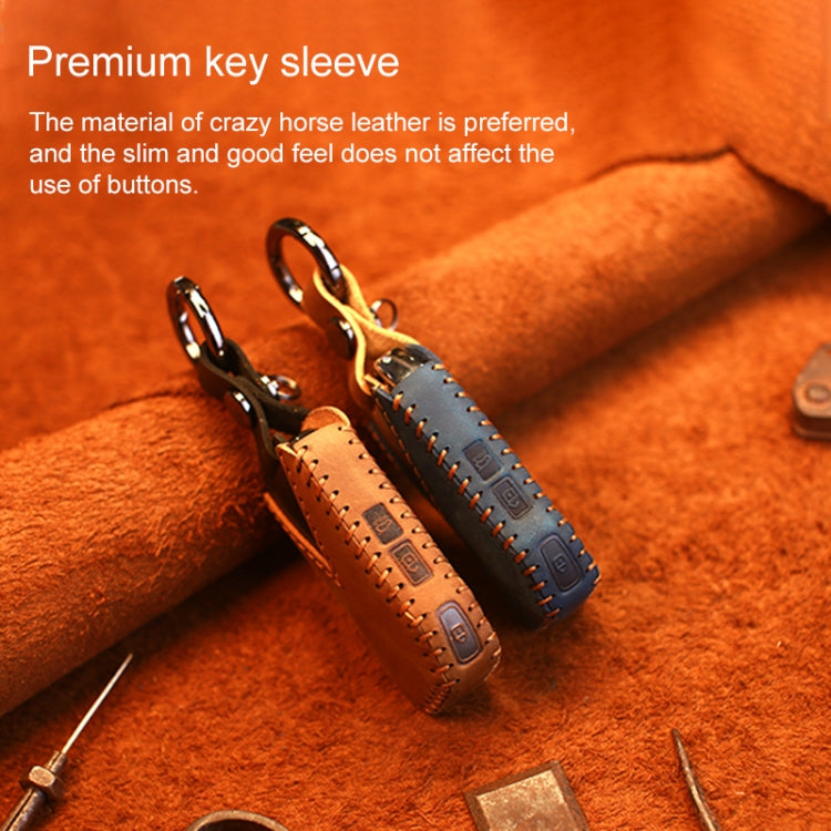 For Kia Car Cowhide Leather Key Protective Cover Key Case, Square Version, For Kia, Square Version