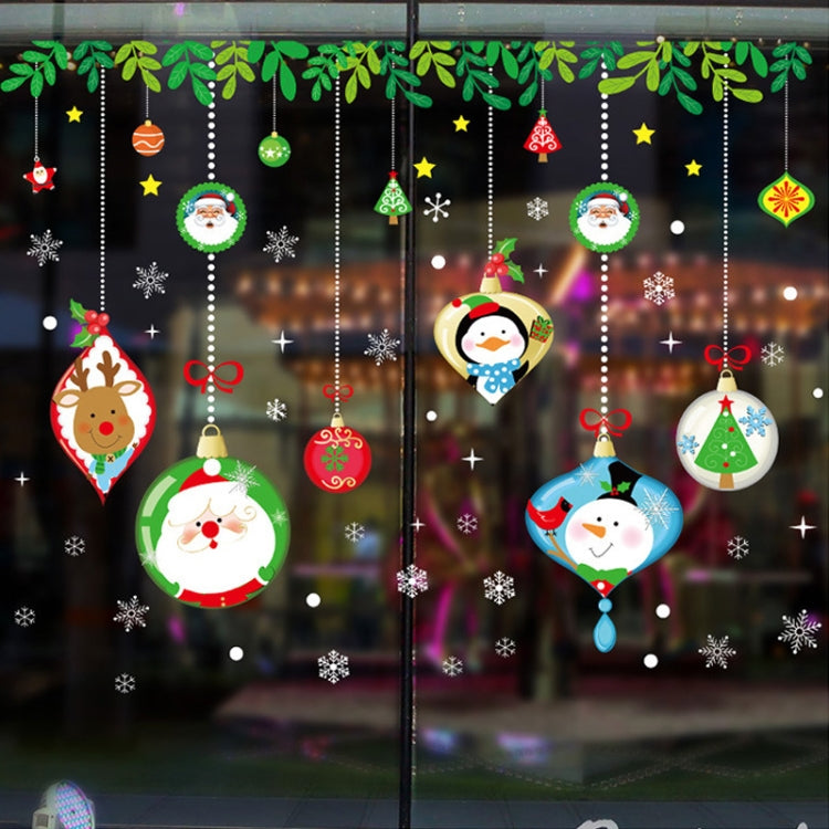 Window Glass Door Removable Christmas Festival Wall Sticker Decoretion