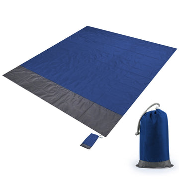 Polyester Waterproof Plaid Cloth Pocket Picnic Mat Outdoor Camping Beach Mat, Size: 2.1 x 2m