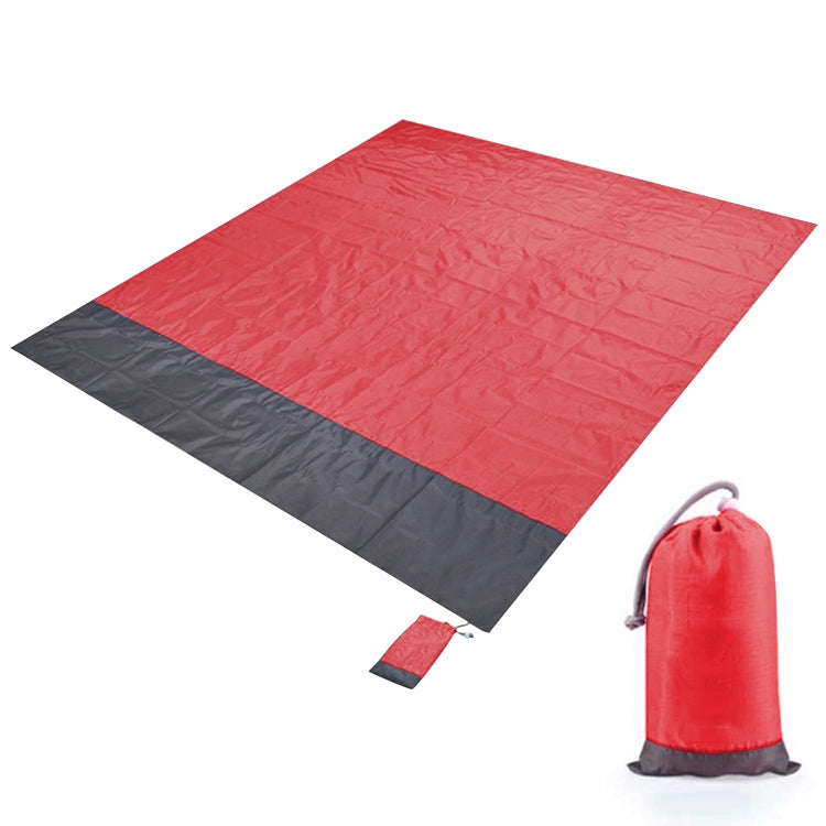 Polyester Waterproof Plaid Cloth Pocket Picnic Mat Outdoor Camping Beach Mat, Size: 2.1 x 2m