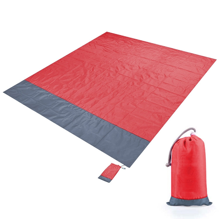Polyester Waterproof Plaid Cloth Pocket Picnic Mat Outdoor Camping Beach Mat, Size: 2.1 x 2m