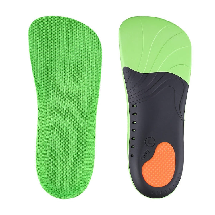 1 Pair 068 Sports Shockproof Massage Arch Of Foot Flatfoot Support Insole Shoe-pad, 068 M(Green Orange)