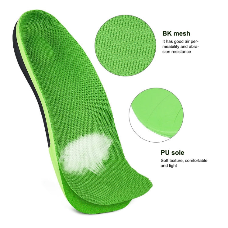 1 Pair 068 Sports Shockproof Massage Arch Of Foot Flatfoot Support Insole Shoe-pad, 068 M(Green Orange)