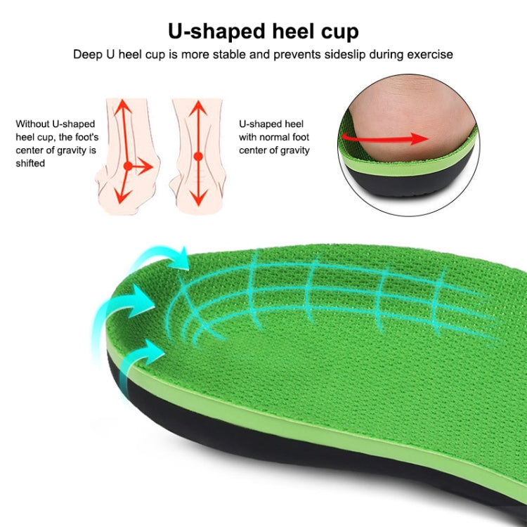 1 Pair 068 Sports Shockproof Massage Arch Of Foot Flatfoot Support Insole Shoe-pad, 068 M(Green Orange)