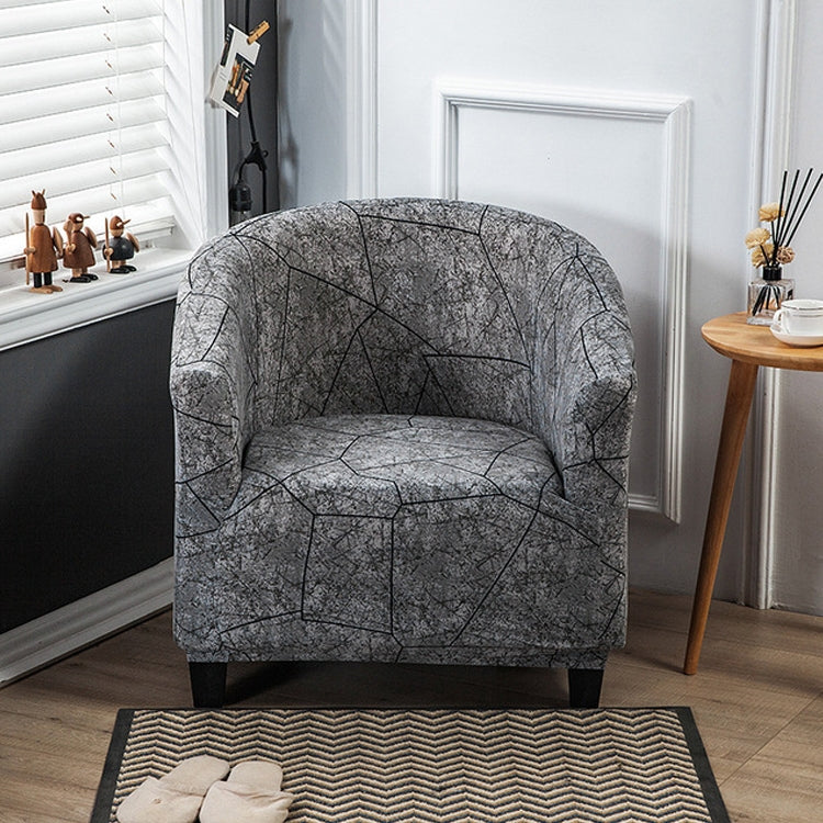Elastic All-inclusive Single Semicircle Printed Sofa Cover, Coffee), Call of the Times, Dimension, A Prosperous, Forever, Cloud Clear