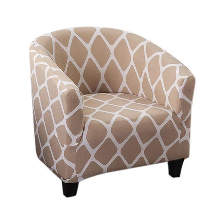 Elastic All-inclusive Single Semicircle Printed Sofa Cover, Coffee), Call of the Times, Dimension, A Prosperous, Forever, Cloud Clear