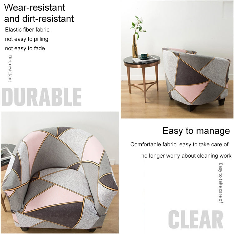 Elastic All-inclusive Single Semicircle Printed Sofa Cover, Coffee), Call of the Times, Dimension, A Prosperous, Forever, Cloud Clear