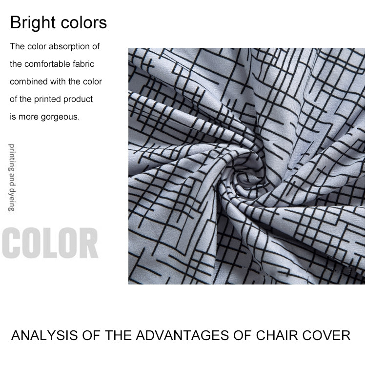 Elastic All-inclusive Single Semicircle Printed Sofa Cover, Colorful Geometry, City Style, Urban Life, Style Red, Black and White, Grey, Plum, Blue, At A Loss, Color Geometry