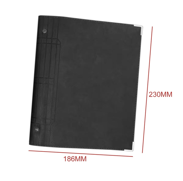 A5 Faux Leather Loose-leaf Grid Notebook, Checkered Core, Blank Inner Core, Cornell Horizontal Wire Inner Core, Cornell Checkered Core