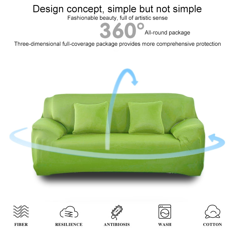 145-185cm Four Seasons Solid Color Elastic Full Coverage Non-slip Sofa Cover