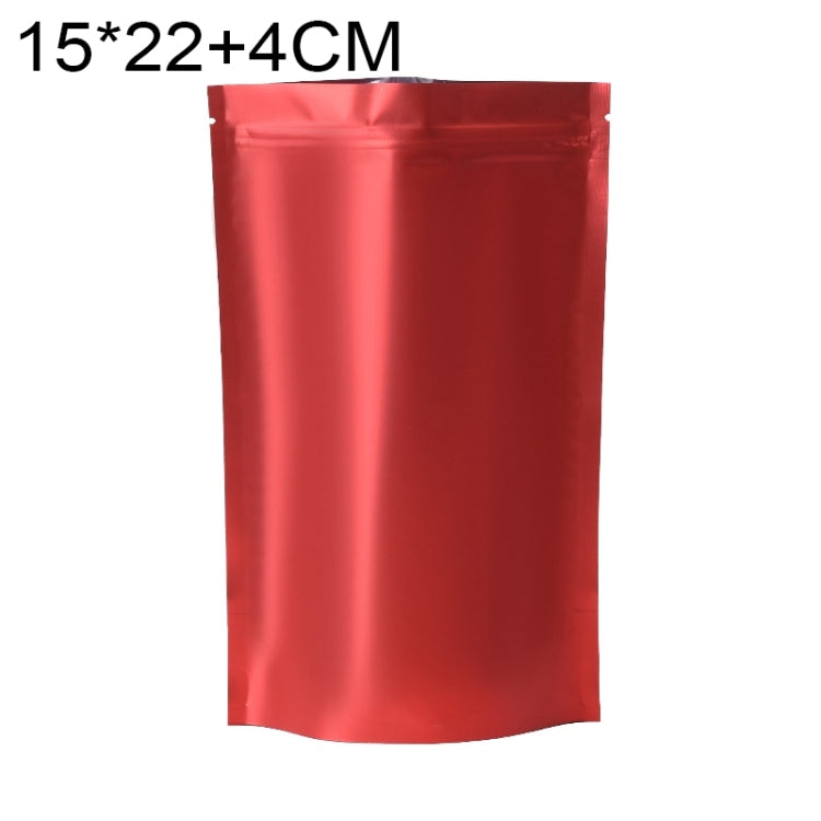 100 PCS/Set Matte Aluminum Foil Snack Stand-up Pouch, 14x20+4cm, 15x22+4cm, 16x24+4cm, 18x26+4cm