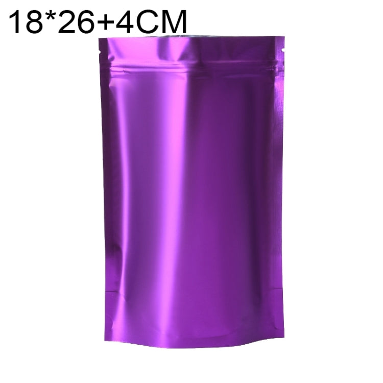 100 PCS/Set Matte Aluminum Foil Snack Stand-up Pouch, 14x20+4cm, 15x22+4cm, 16x24+4cm, 18x26+4cm