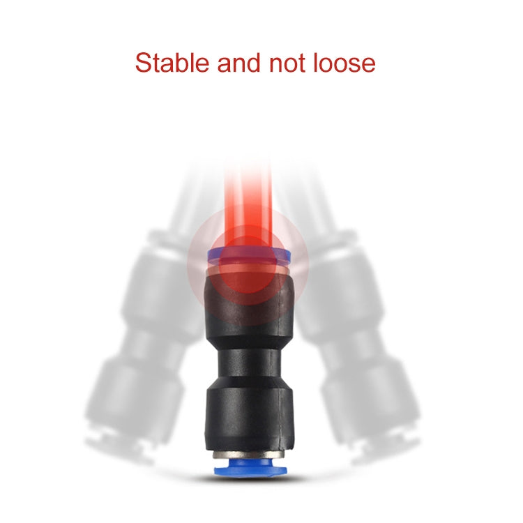 LAIZE 10pcs Plastic Reducing Straight Pneumatic Quick Fitting Connector, PG6-4, PG8-4, PG8-6, PG10-6, PG10-8, PG12-8, PG12-10, PG16-12