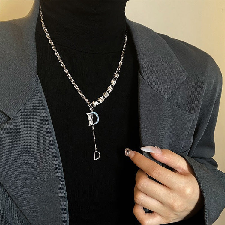 Ladies Alphabet Versatile Titanium Steel Necklace Twist Chain, XL2001, XL1951, XL1400, XL1437, XL2010, XL1505, XL1839, XL1864, XL1502, XL1570, XL1170, XL1459, XL1788, XL1780, XL1946, XL1089, XL1958, XL1983, XL1941, XL1944, XL1090, XL1114, XL1791, XL179...
