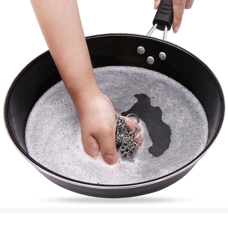 Stainless Steel Round Iron Cleaner Pot Brush Scrubber Home Cookware Kitchen Cleaning Tool, 4 x 4 inch, 5 x 5 inch, 6 x 6 inch, 7 x 7 inch, 8 x 8 inch