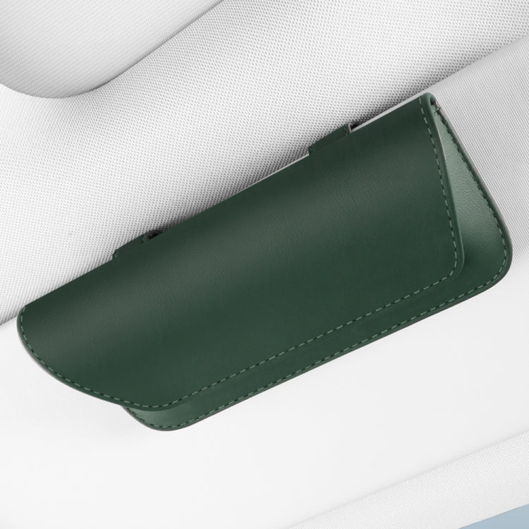 3064 Napa Texture Leather Car Glasses Storage Bag, 3064 (Olive Green), 3064 (Black), 3064 (Grey), 3064 (Brown)
