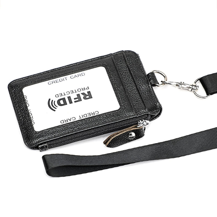 KB172 Antimagnetic RFID Leather Card Holder Office Work Certificate Case Chest Card, KB172