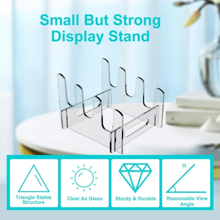 Acrylic Removable Plate Storage Rack Multi-layer Dish Drainer, 16.5 x 15.3 x 11.5cm, 21.6 x 15.3 x 12.5cm, 26.7 x 15.3 x 14cm