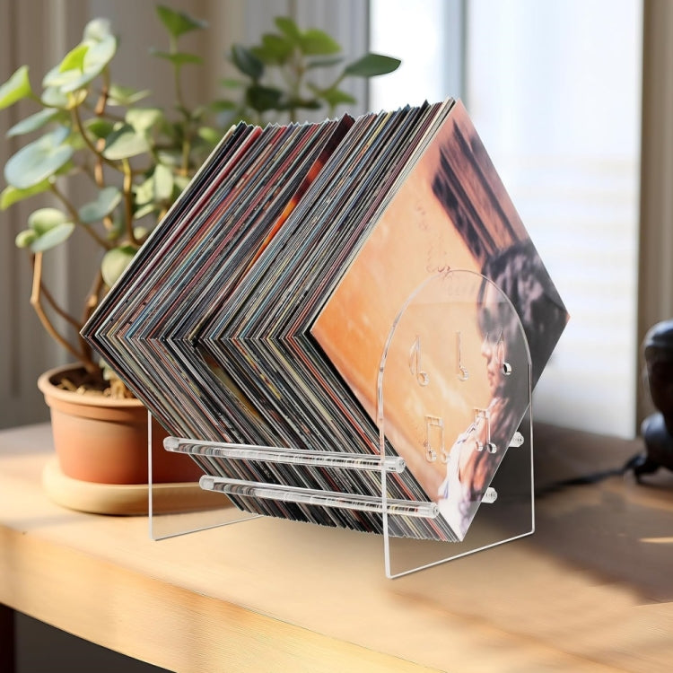 YX107 Acrylic Vinyl Record Display Stand, Acrylic