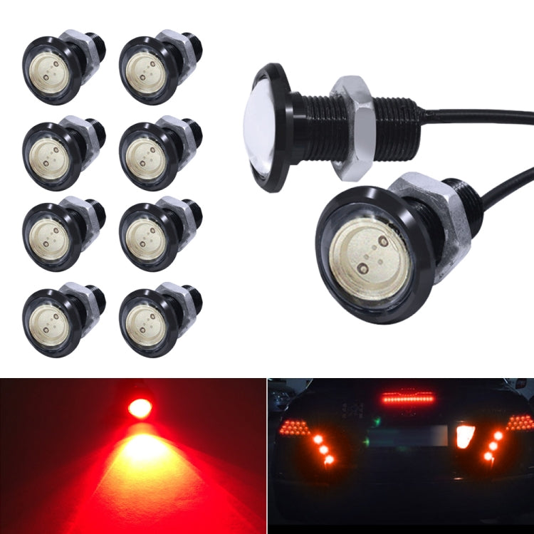 10 PCS 18mm 1.5W DC9-80V Motorcycle Eagle Eye Light Single Lens, 18mm Single Lens(Yellow Light), 18mm Single Lens(Red Light), 18mm Single Lens(White Light)