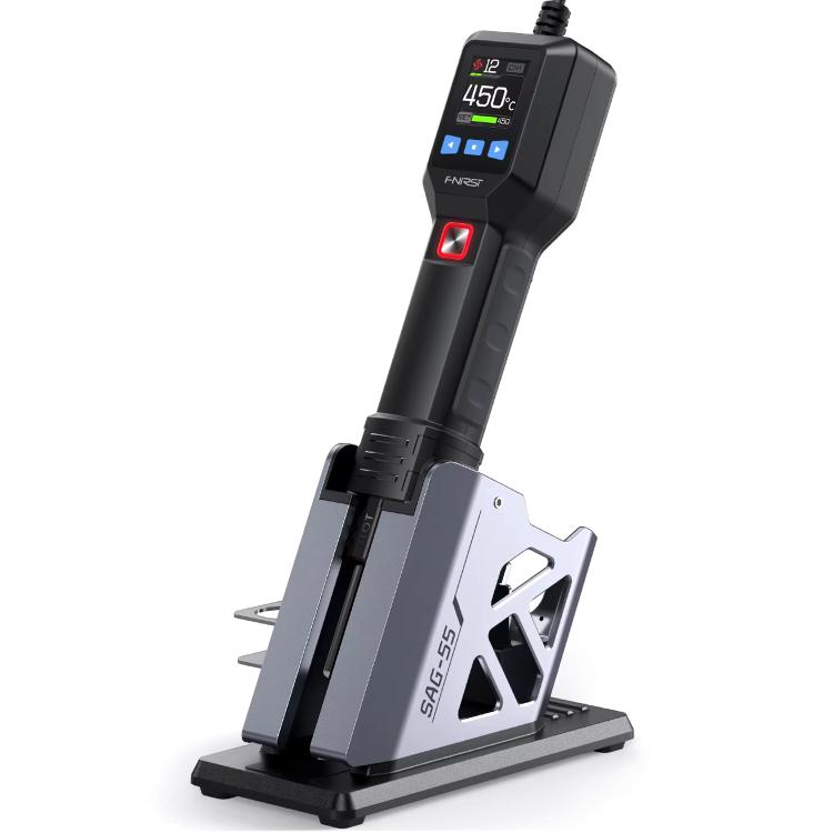 FNIRSI SAG-55 550W High Temperature Portable Micro Hot Air Gun, Standard Ordinary Base, High-match Metal Base