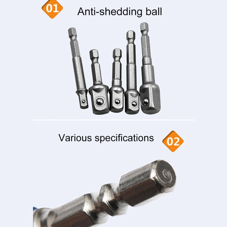 3 PCS/Set Socket Bit Extension Bar Hex Shank Adapter Drill Nut Driver Power Drill Bit(1/4, 3/8, 1/2 inch), Length:65-73mm, 3 PCS Length:65-73mm