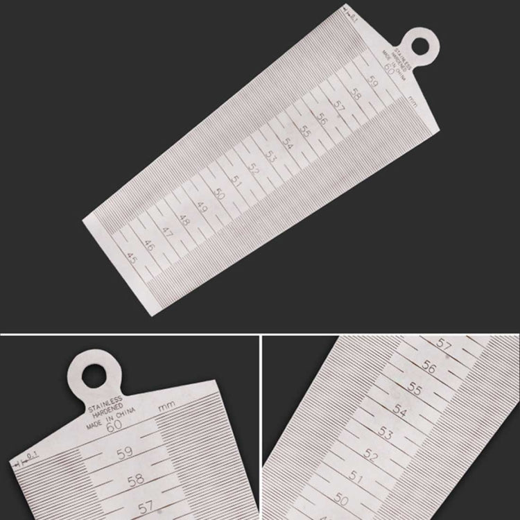 Wedge Feeler Gap 45-60mm Stainless Steel Ruler Inspection Taper Gauge Metric Imperial Measure Tool, 45-60mm Metric Imperial