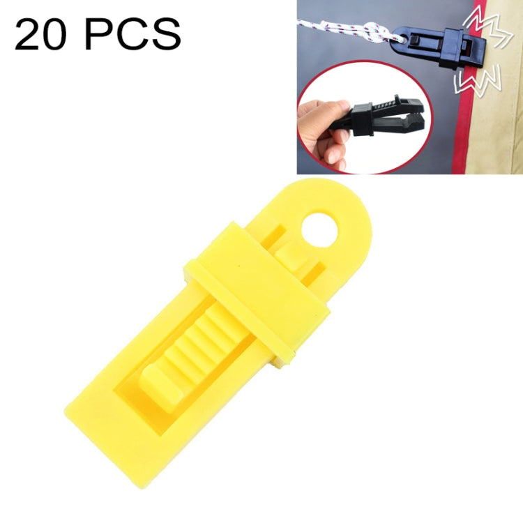 20 PCS Outdoor Tent Awnings Windproof Fixing Clip Multifunctional Wind Rope Buckle