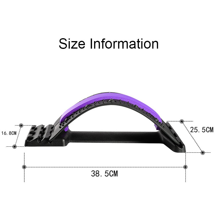 Lumbar Traction Stretching Device Posture Corrector Waist Support Spine Pain Relief Back Massage Stretcher, Red White, White Green, White Blue, White Purple, Black Green, Black Blue, Black Purple, Black Red