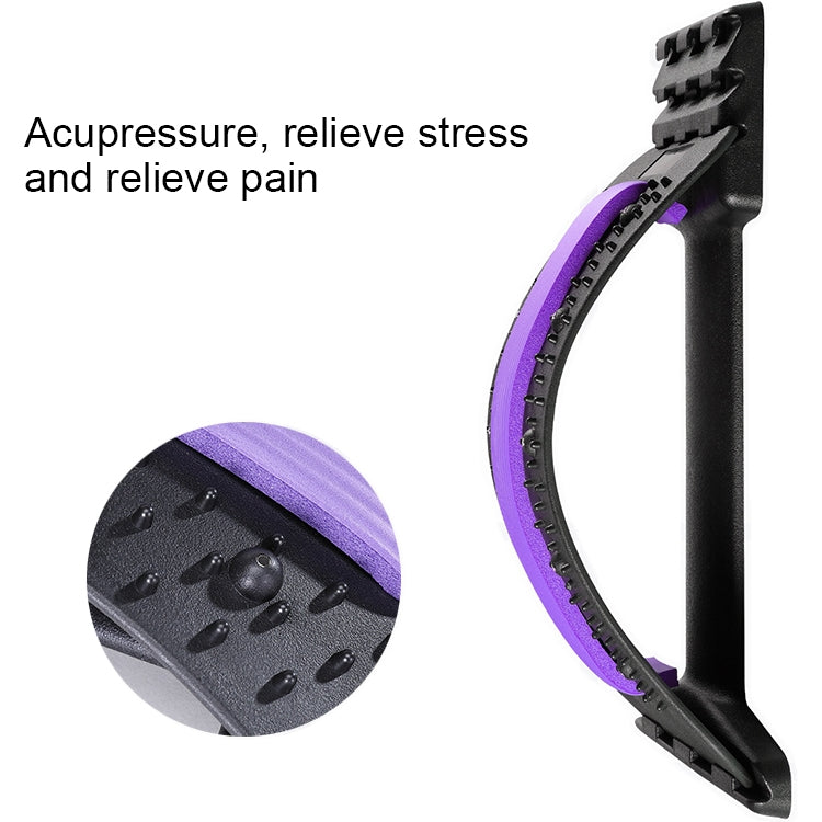 Lumbar Traction Stretching Device Posture Corrector Waist Support Spine Pain Relief Back Massage Stretcher, Red White, White Green, White Blue, White Purple, Black Green, Black Blue, Black Purple, Black Red