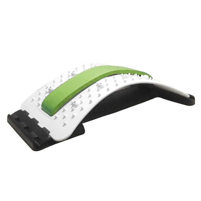 Lumbar Traction Stretching Device Posture Corrector Waist Support Spine Pain Relief Back Massage Stretcher, Red White, White Green, White Blue, White Purple, Black Green, Black Blue, Black Purple, Black Red
