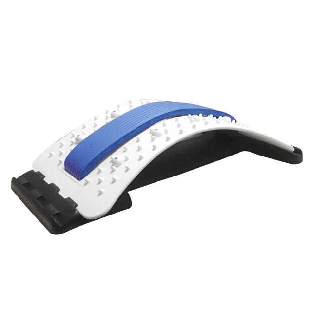 Lumbar Traction Stretching Device Posture Corrector Waist Support Spine Pain Relief Back Massage Stretcher, Red White, White Green, White Blue, White Purple, Black Green, Black Blue, Black Purple, Black Red