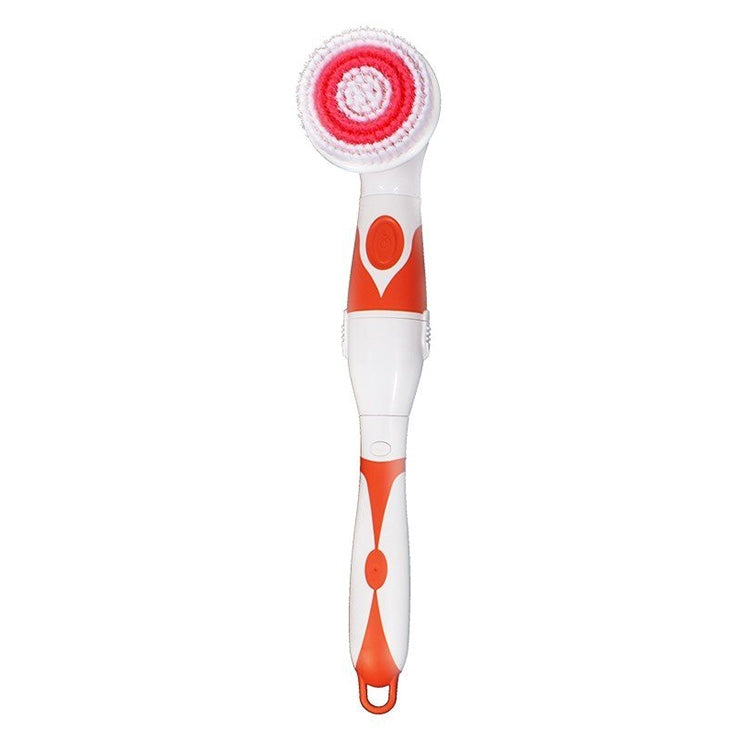 Multi-function Electric Waterproof Bath Cleansing Brush Long-handled Massage Brush, with 4 Brush Heads