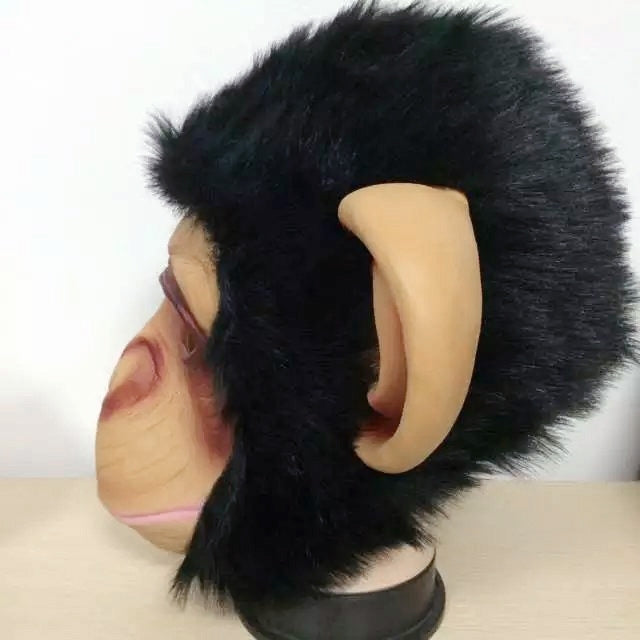 Popular Lovely Halloween Mask Masquerade Emulsion Gorilla Mask for Men and Women, Gorilla